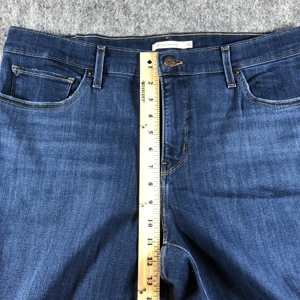 Levis 311 Shaping Skinny Jeans Womens 34 Medium‎ Wash Stretch Denim